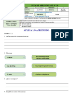 GUIA 20 - Quinto - Naturales - 3 Período