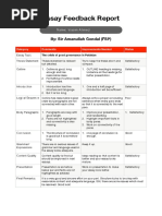 Essay Feedback Report: By: Sir Amanullah Gondal (FSP)