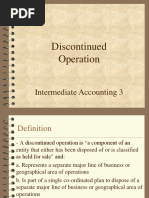 Discontinued Operation: Intermediate Accounting 3