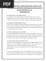 All About Motor Accident Claims Tribunal Under Motor Vehicle Act With Special Reference To Detailed Accident Report Procedure Adopted by SC in Jai Prakash's Case by Meenakshi Jain