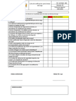 Lista de Verificacion para Tareas de Izaje