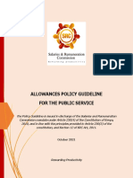 Allowances Policy Guideline For The Public Service