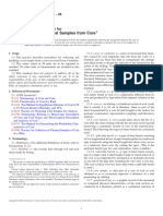 Collection of Coal Samples From Core: Standard Practice For