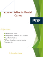 Role of Saliva in Dental Caries