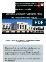 Diapositivas Macroeconomía La Política Monetaria y y La Política Fiscal S3