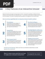 6 Key Features of An Interactive Intranet: Here Are Six Key Capabilities That No Interactive Intranet Should Be Without