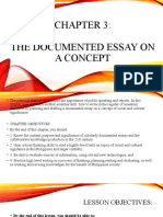 Academic Research The Documented Essay in The 21st Century