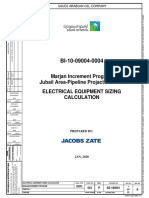 Marjan Increment Program Jubail Area-Pipeline Projact PKG#18 Electrical Equipment Sizing Calculation