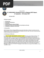 U.S. Navy Office of Naval Intelligence Worldwide Threat To Shipping (WTS) Report, 22 September - 20 October 2021