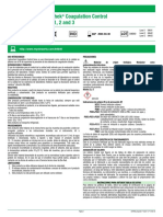 Lyphochek Coagulation Control Levels 1, 2 and 3: Página 1 - 2020-10 - 5168-00 /spanish Español