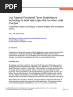 Use Rational Functional Tester Script Assure Technology To Build Test Scripts That Run When Code Changes