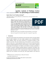 Mechanical Properties Analysis of Medium Carbon Steel Heated at 850°C by Quenching in Naoh Solution