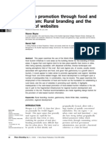 Place Promotion Through Food and Tourism Rural Branding and The Role of Websites