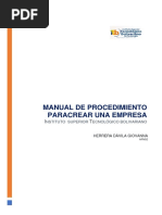 Manual de Procedimiento Paracrear Una Empresa