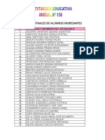 Resultados Finales de Alumnos Ingresantes