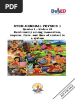 Stem-General Physics 1: Relationship Among Momentum, Impulse, Force, and Time of Contact in A System