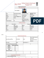 Online Gramin Dak Sevak Engagement: Personal Details