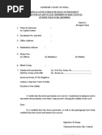 Proximity Card Form For Advocate/ Bar Council Member