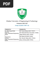 Khulna University of Engineering & Technology: Sessional On ME 3220