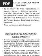 Funciones de La Direccion Medio Ambiente