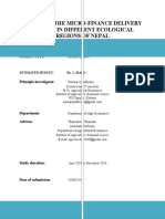 Assessing The Micro-Finance Delivery Service in Different Ecological Regions of Nepal