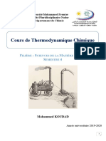 Cours de Thermodynamique Chimique S4