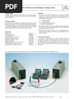 LEP 4.1.03 Internal Resistance and Matching in Voltage Source