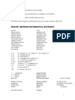 English - Georgian Mathematical Dictionary