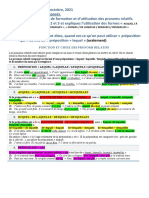 Grammaire Pronoms-Relatifs Composés Entrainement