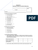 Exercise 3.1 Solving Mathematical Problems by Inductive Reasoning