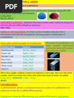 Hydrated and Anhydrous Substances