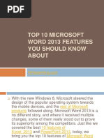 Top 10 MS Word 2013 Features