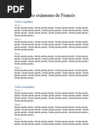 Formulario Resumen para Examen Frances