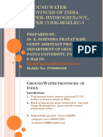 Ground Water Provinces of India