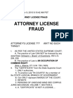 Attorney License Fraud