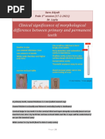 Clinical Significance of Morphological Difference Between Primary and Permanent Teeth