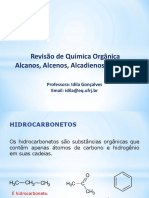 Revisão de Química Orgânica - Alcanos, Alcenos, Alcadienos e Alcinos