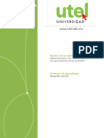 Administración de Recursos en Las Operaciones Empresariales - Evaluacion de Aprendizaje Semana 3 Cuellar Estrada Francisco Javier