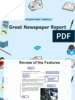 Newspaper Report Worksheet