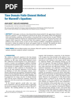 Time Domain Finite Element Method For Maxwells Equations