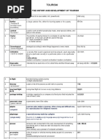 Tourism: Unit 1 The History and Development of Tourism