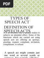 Types of Speech Act