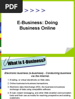 E-Business: Doing Business Online