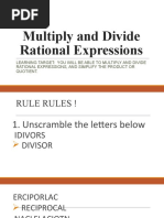 Multiplying and Dividing Rational Expressions