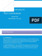 Audit de Vulnérabilité Test D'Intrusion: SAOUDI Lalia Master Réseaux:2014-2015