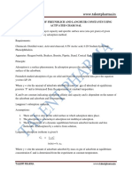 Determination of Freundlich and Langmuir Constants Using Activated Charcoal