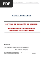 Manual de Calidad - Facultad de Ciencias Quimicas - UNA