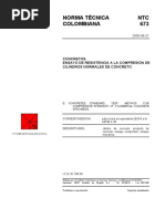 NTC 673 Resistencia A La Compresión de Cilindros