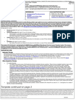 Template Continued On Page 2: Indication: References: NCCN Supportive Care