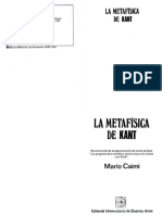 Caimi, Mario - La Metafísica de Kant